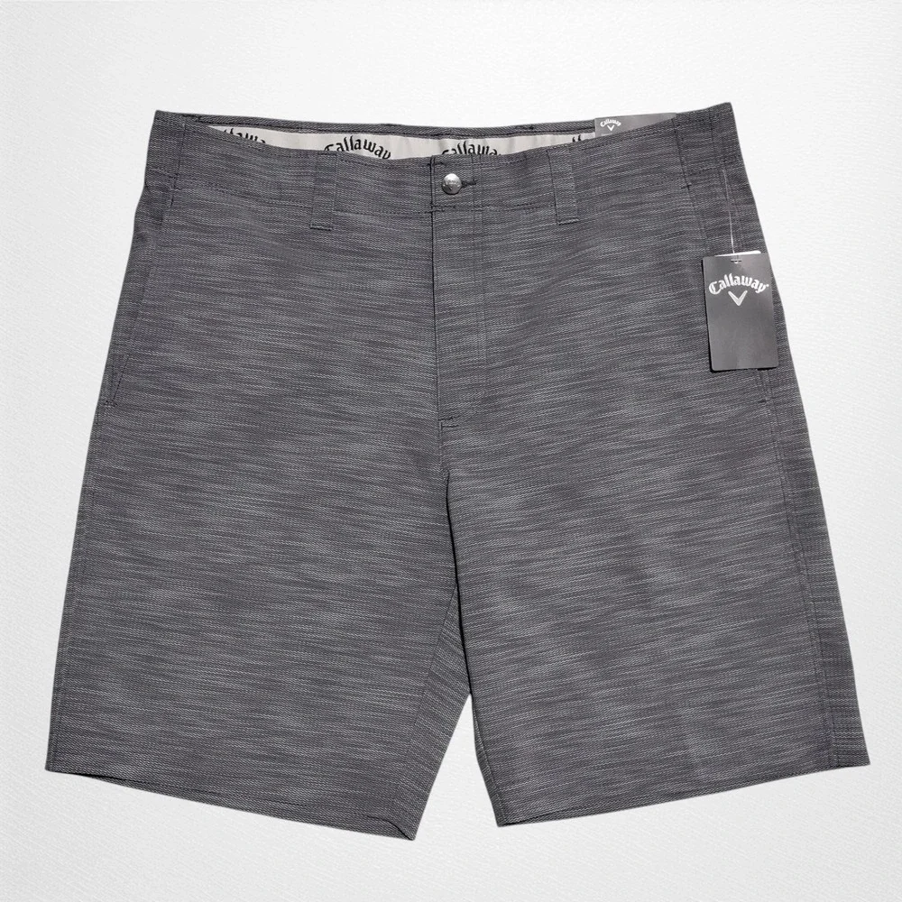 Callaway Men's‎ 34 Opti-Dri Moisture Wicking Stretch Short Caviar Gray NWT